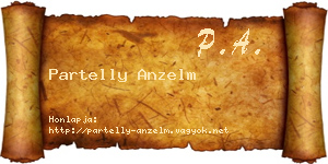 Partelly Anzelm névjegykártya
